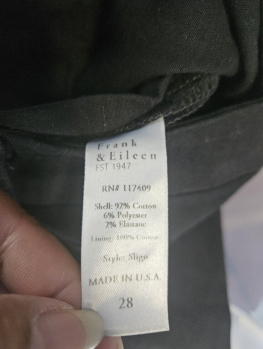 Frank & Eileen Black Sligo Raw Hem Skinny Jeans - Picture 15 of 15